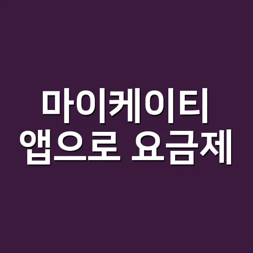 마이케이티 앱으로 요금제·멤버십·소액결제 확인하는 방법 - 요약