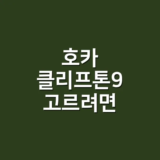 호카 클리프톤9 고르려면 이렇게, 발 편한 운동화 살 때 보는 기준 - 요약