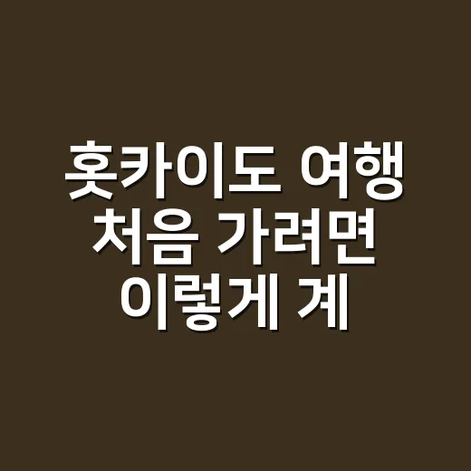 홋카이도 여행 처음 가려면 이렇게 계절부터 잡는 방법 - 요약