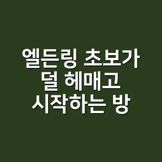 엘든링 초보가 덜 헤매고 시작하는 방법, 시간 아끼는 설정과 진행 팁 - 요약