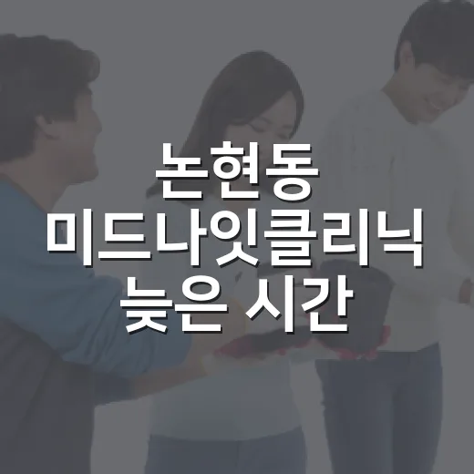 논현동 미드나잇클리닉 늦은 시간 방문 전 확인하는 방법 - 요약