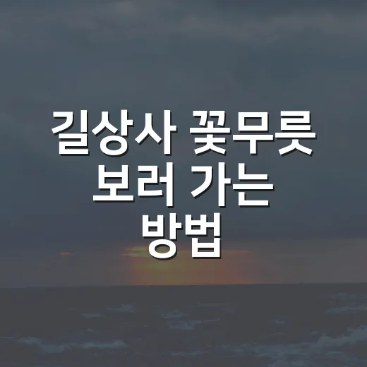 길상사 꽃무릇 보러 가는 방법, 9월 붉은 꽃 놓치지 않으려면 이렇게 - 요약