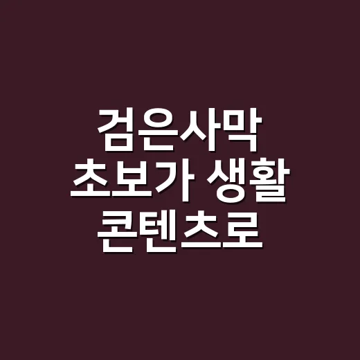 검은사막 초보가 생활 콘텐츠로 천천히 적응하는 방법 - 요약
