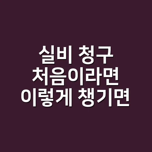 실비 청구 처음이라면 이렇게 챙기면 덜 헷갈립니다 - 요약