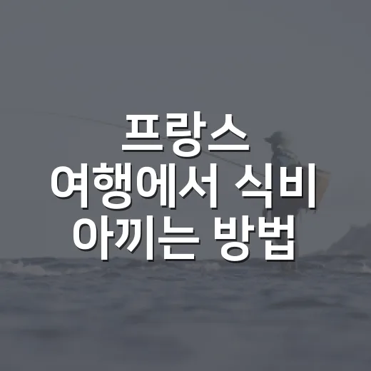프랑스 여행에서 식비 아끼는 방법 - 요약