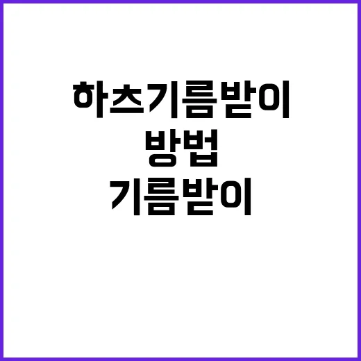 하츠 기름받이 제대로 활용하는 방법 - 요약