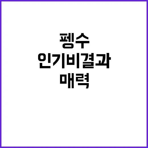 펭수와 윤혁준: 인기 비결과 매력 탐구 - 요약
