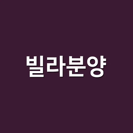 빌라분양, 이렇게 하면 실수하지 않아요! - 요약