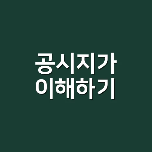 공시지가 이해하기: 쉽게 알아보는 방법 - 요약