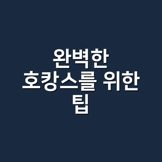 완벽한 호캉스를 위한 팁, 이렇게 준비하세요! - 요약