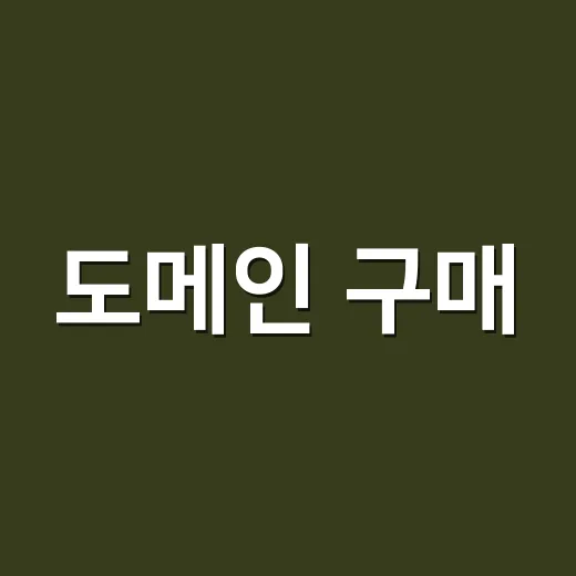 도메인 구매, 이렇게 하면 쉬워요! - 요약