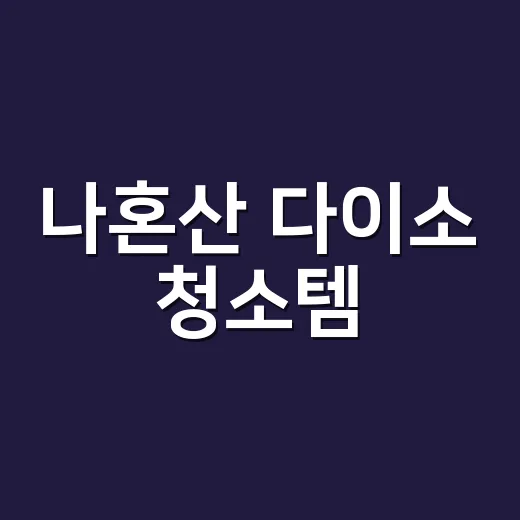 나혼산 다이소 청소템, 품절대란의 비밀은? - 요약