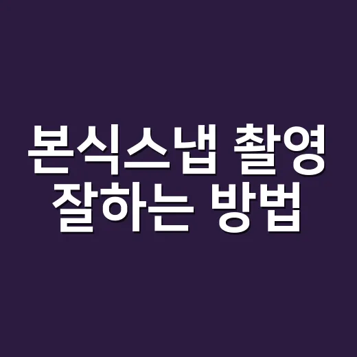 본식스냅 촬영 잘하는 방법, 이렇게 준비하세요! - 요약