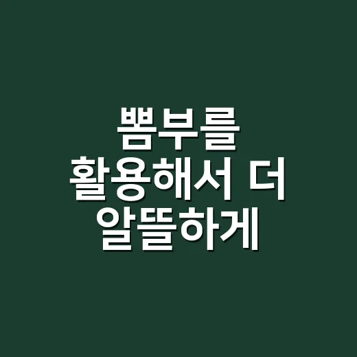 뽐부를 활용해서 더 알뜰하게 구매하는 방법 - 요약