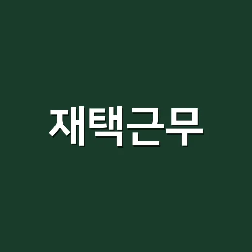 재택근무, 이렇게 하면 효율적으로 할 수 있어요 - 요약