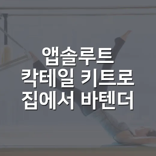 앱솔루트 칵테일 키트로 집에서 바텐더 되기 - 요약