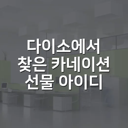다이소에서 찾은 카네이션 선물 아이디어 - 요약
