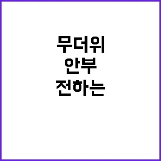여름 무더위에 안부인사 전하는 법 - 요약