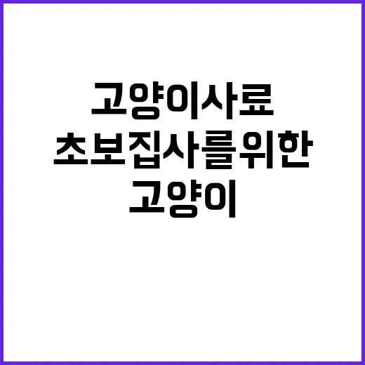 초보 집사를 위한 고양이사료 고르는 방법, 성분표부터 급여량까지 - 요약