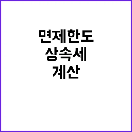 상속세면제한도 계산하는 방법, 가족 구성에 따라 이렇게 달라져요 - 요약