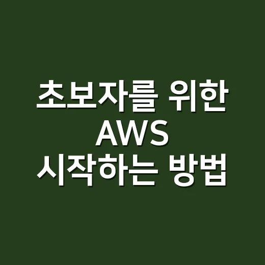 초보자를 위한 AWS 시작하는 방법: 비용 걱정 줄이고 서버 띄우기 - 요약