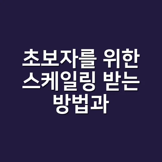 초보자를 위한 스케일링 받는 방법과 주기 잡는 법 - 요약