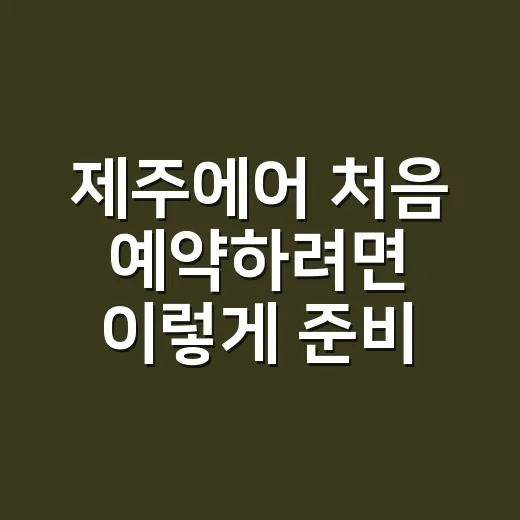 제주에어 처음 예약하려면 이렇게 준비하면 덜 헷갈려요 - 요약