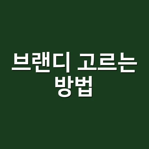 브랜디 고르는 방법, 처음 마실 때 덜 헤매려면 이렇게 - 요약