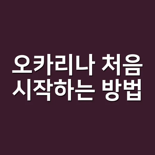 오카리나 처음 시작하는 방법, 악기 고르기부터 연습 루틴까지 - 요약