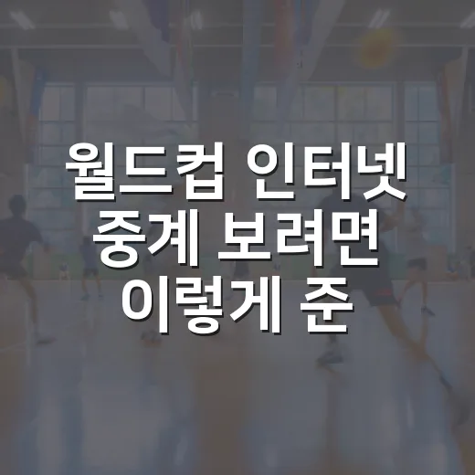 월드컵 인터넷 중계 보려면 이렇게 준비하면 편합니다 - 요약
