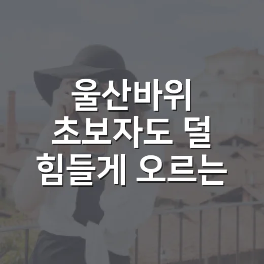 울산바위 초보자도 덜 힘들게 오르는 방법 - 요약