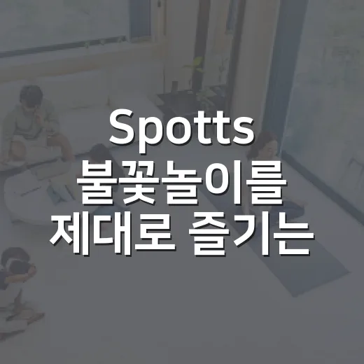 Spotts 불꽃놀이를 제대로 즐기는 방법 - 요약