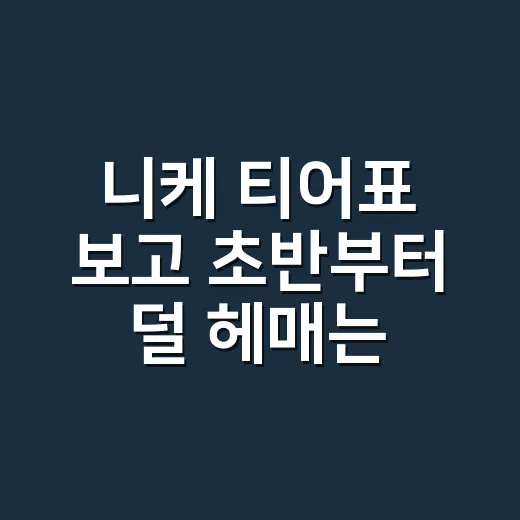 니케 티어표 보고 초반부터 덜 헤매는 방법 - 요약