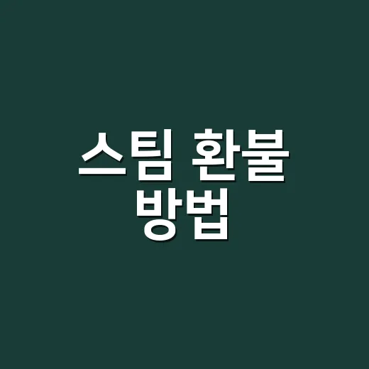 스팀 환불 방법, 2시간 넘기기 전에 바로 처리하는 순서 - 요약