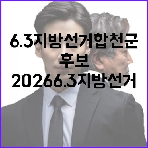 2026 6.3 지방선거 합천군 비례대표 군의원 후보 명단 (정당별, 3명)