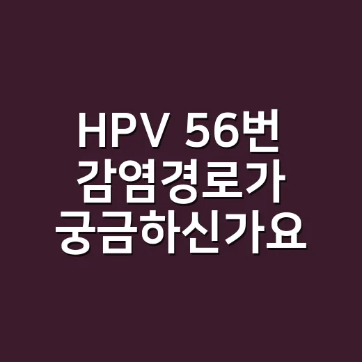 HPV 56번 감염경로가 궁금하신가요? 검사에서 양성이 나왔을 때 봐야 할 기준 - 요약