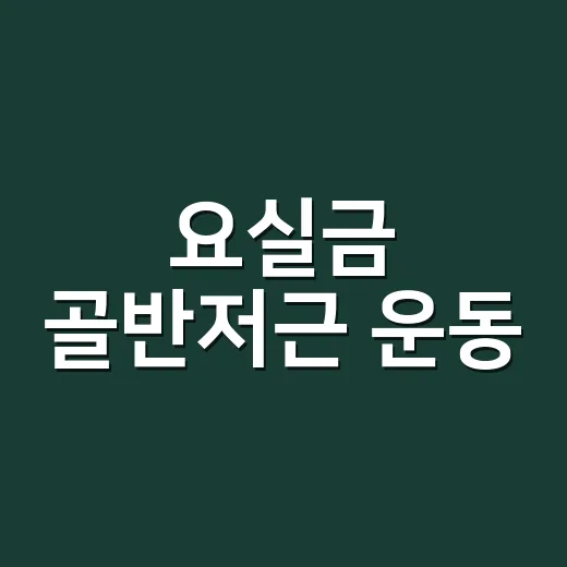 요실금 골반저근 운동, 집에서만 해도 괜찮을까요? - 요약