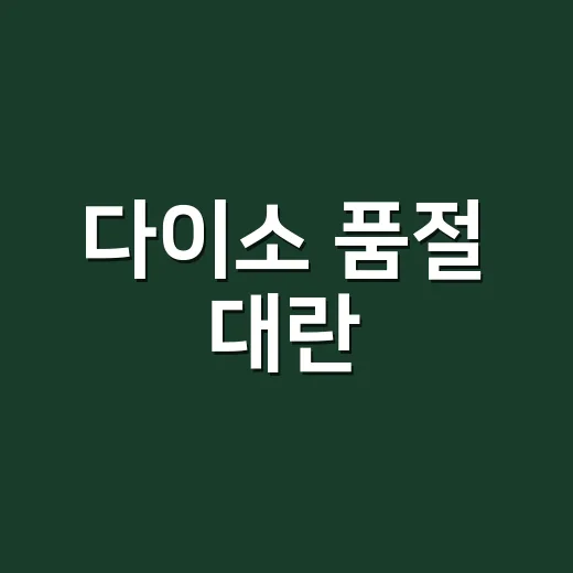 다이소 품절 대란, 안 사서 후회하는 아이템은 왜 늘 금방 사라질까요? - 요약