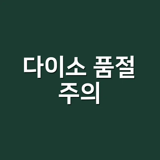 다이소 품절 주의, 놓치면 손해인 아이템은 정말 뭘까요? - 요약