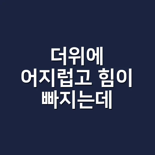 더위에 어지럽고 힘이 빠지는데, 온열질환 예방수칙 제대로 지키고 계신가요? - 요약