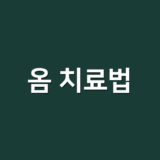 옴 치료법, 약만 바르면 정말 끝나는 걸까요? - 요약