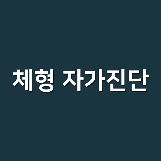체형 자가진단, 체중보다 허리둘레를 먼저 봐야 할까요? - 요약