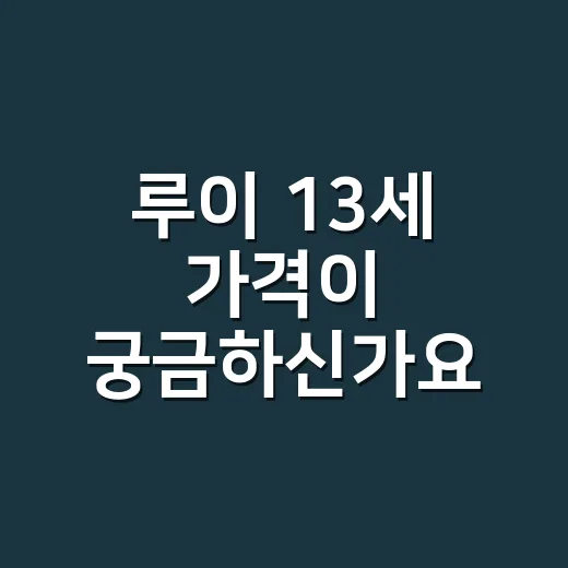 루이 13세 가격이 궁금하신가요? 비싼 술이면 몸에도 덜 부담될까요? - 요약