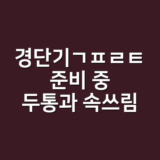경단기ㄱㅍㄹㅌ 준비 중 두통과 속쓰림이 잦아졌나요? - 요약
