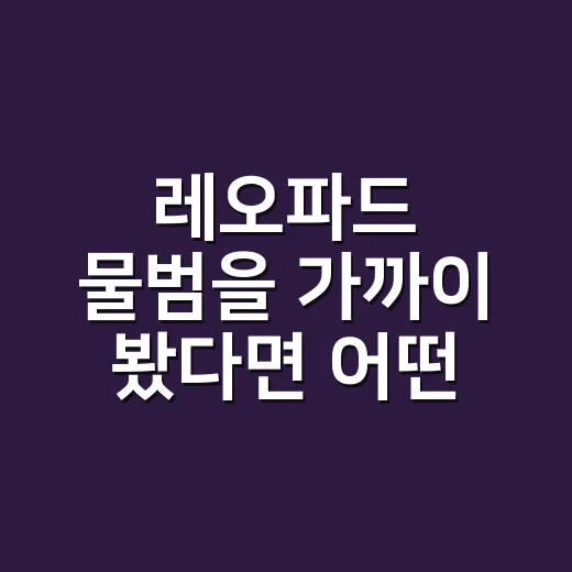 레오파드 물범을 가까이 봤다면 어떤 증상을 조심해야 할까요? - 요약