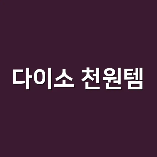 다이소 천원템, 개발자 상 줘야 할 수준이라고 느낀 건강관리 물건 쓰고 계신가요? - 요약