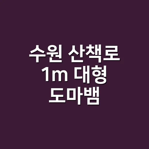 수원 산책로 1m 대형 도마뱀, 마주치면 병원까지 가야 할 상황일까요? - 요약