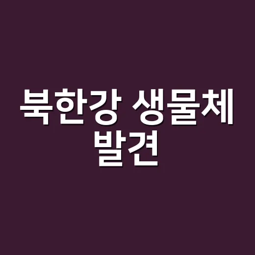 북한강 생물체 발견, 물에 닿아도 괜찮을까요? - 요약
