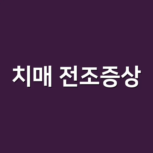 치매 전조증상, 건망증과 어떻게 다를까요? - 요약