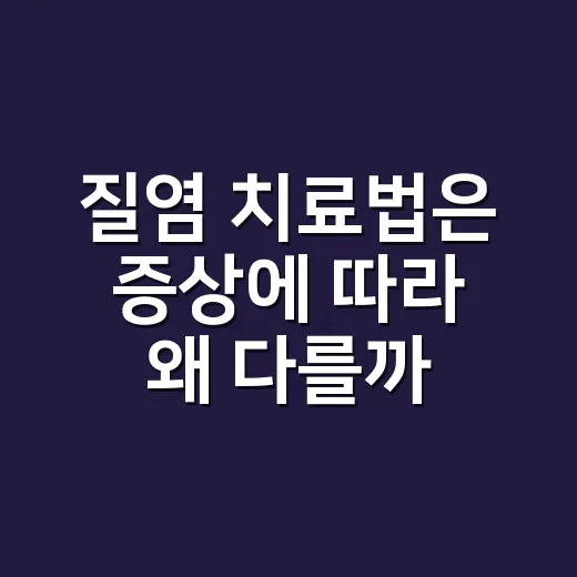 질염 치료법은 증상에 따라 왜 다를까요? - 요약